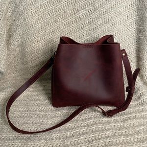 Portland leather goods butterfly bag in merlot!
